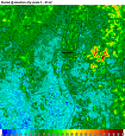 Buclad elevation map