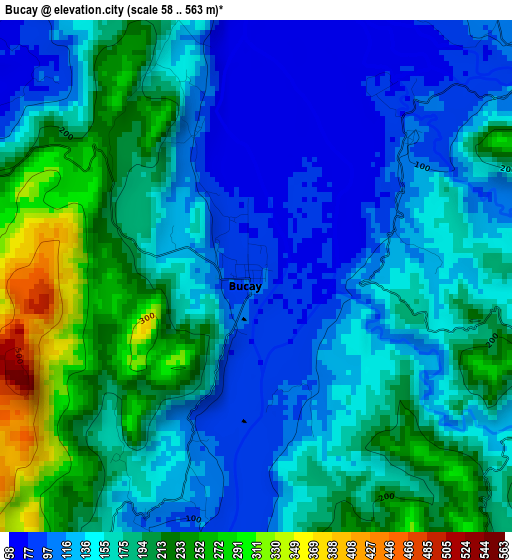 Bucay elevation map