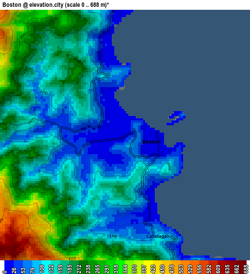 Boston elevation map