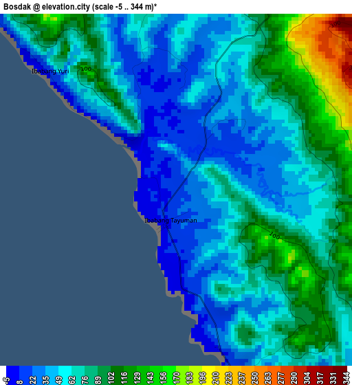 Bosdak elevation map