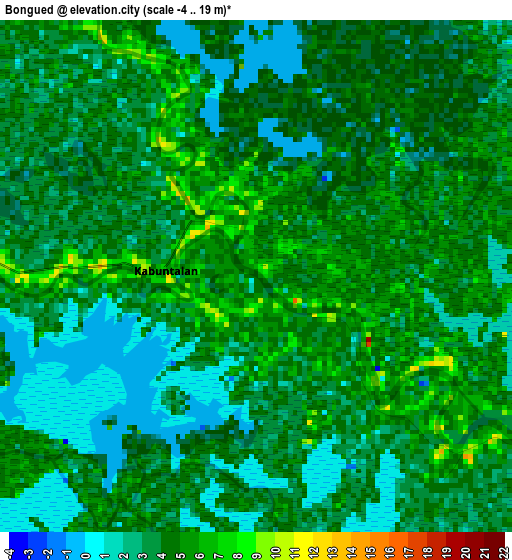 Bongued elevation map