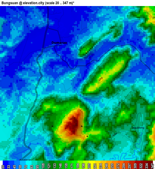 Bungsuan elevation map