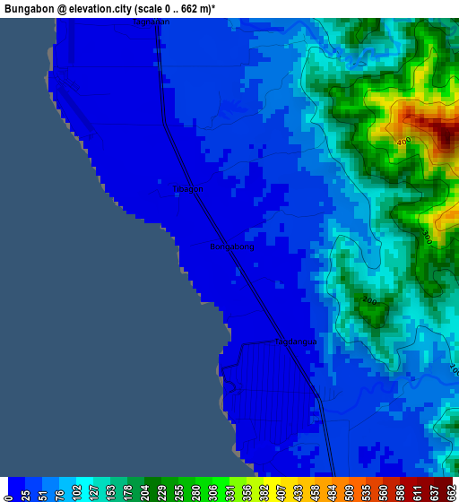 Bungabon elevation map