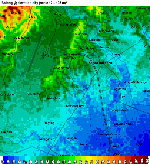 Bolong elevation map