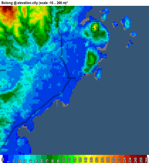 Bolong elevation map