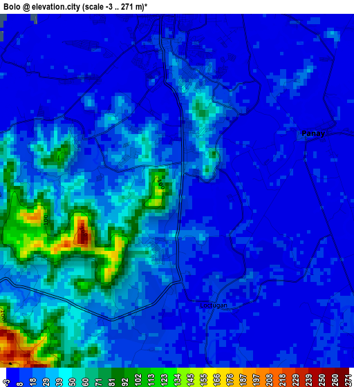 Bolo elevation map
