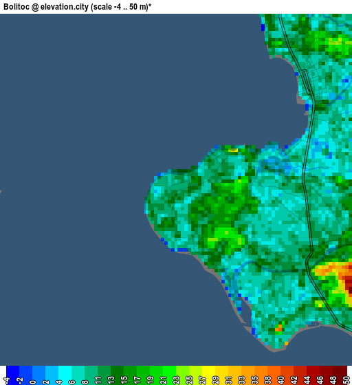 Bolitoc elevation map