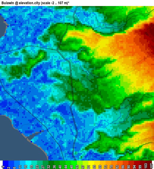 Bulawin elevation map