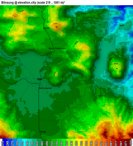 Blinsung elevation map