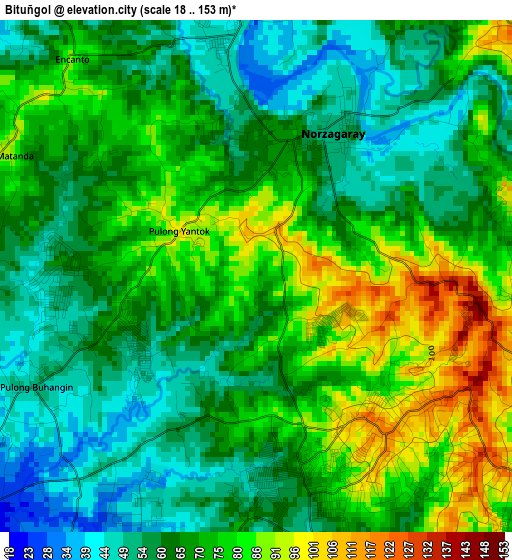 Bituñgol elevation map