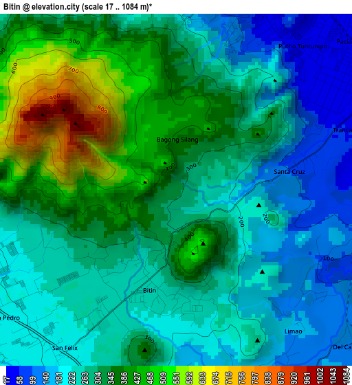 Bitin elevation map