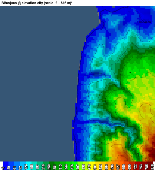 Bitanjuan elevation map