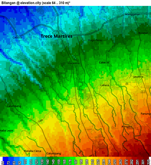 Bitangan elevation map