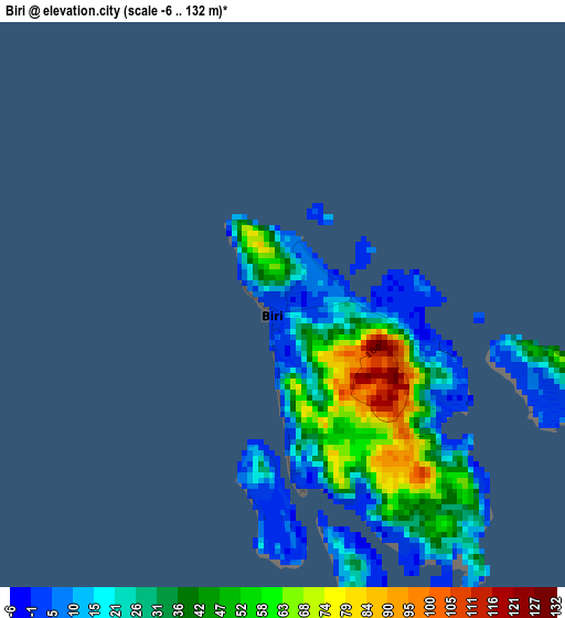 Biri elevation map