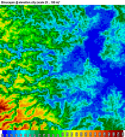 Binucayan elevation map