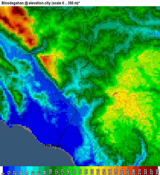 Binodegahan elevation map