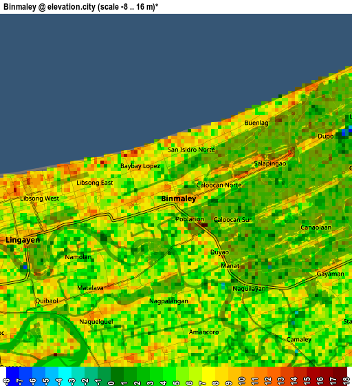 Binmaley elevation map