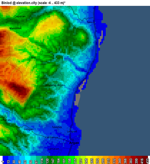 Binlod elevation map