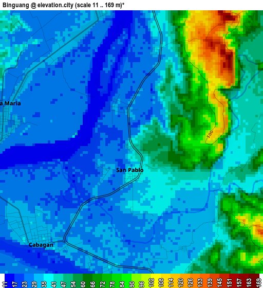 Binguang elevation map