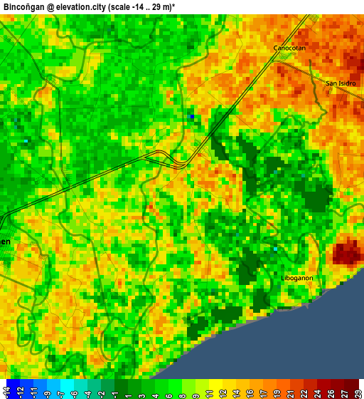 Bincoñgan elevation map