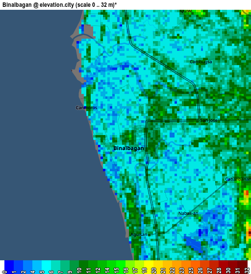 Binalbagan elevation map