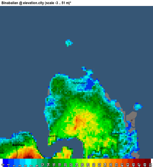 Binabalian elevation map