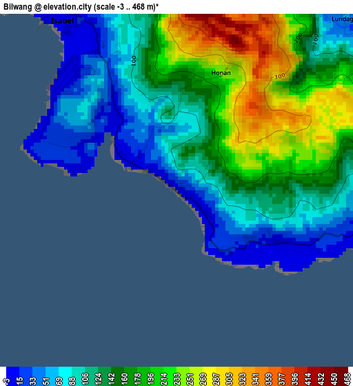 Bilwang elevation map