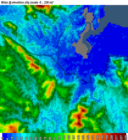 Bilao elevation map