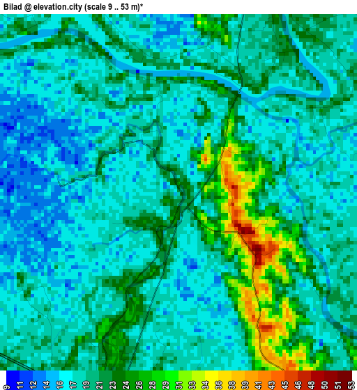 Bilad elevation map