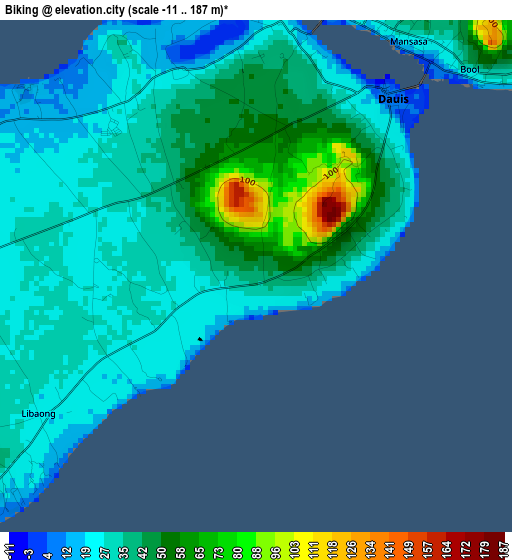 Biking elevation map