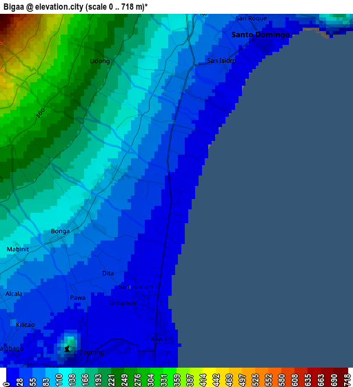 Bigaa elevation map