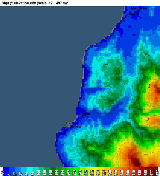 Biga elevation map