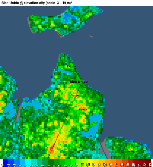 Bien Unido elevation map