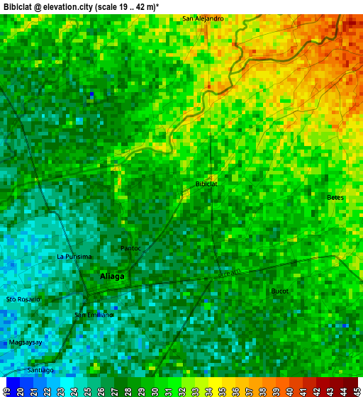 Bibiclat elevation map
