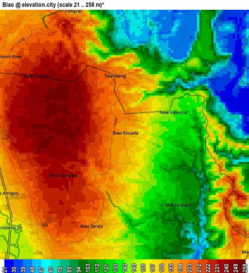 Biao elevation map