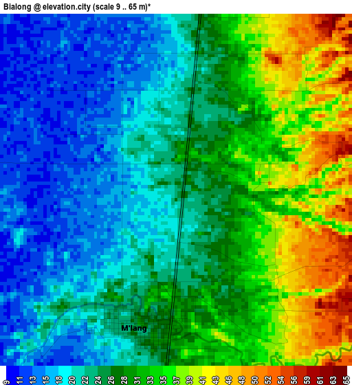 Bialong elevation map