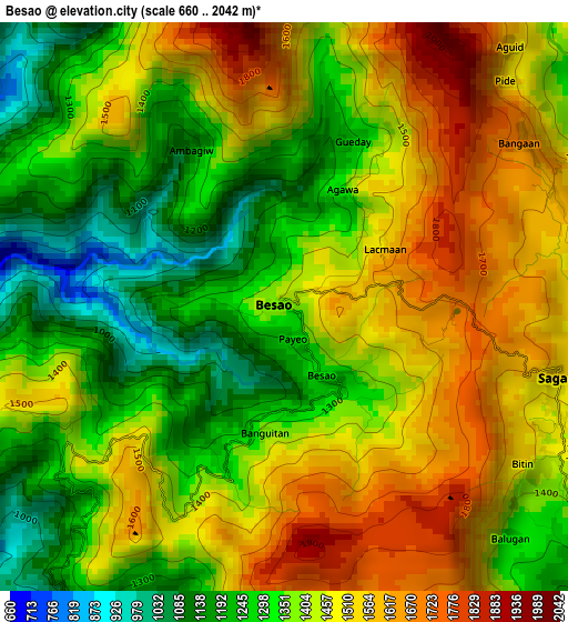 Besao elevation map