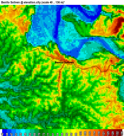 Benito Soliven elevation map