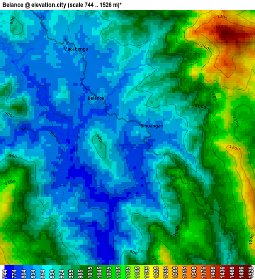 Belance elevation map