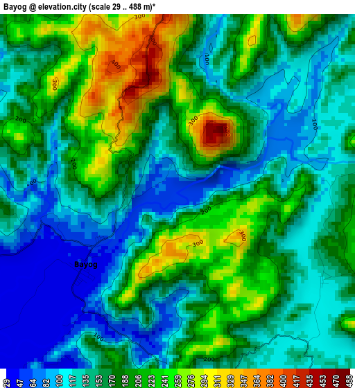 Bayog elevation map