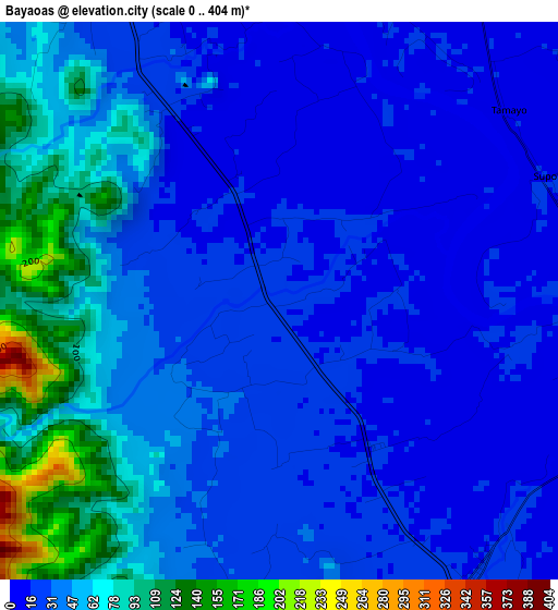 Bayaoas elevation map