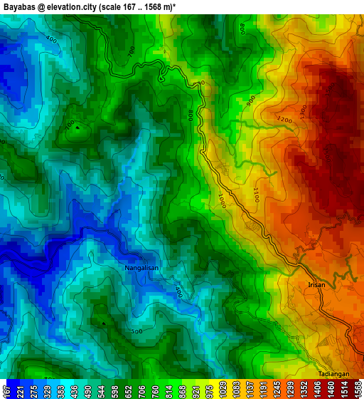 Bayabas elevation map