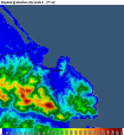 Bayabas elevation map