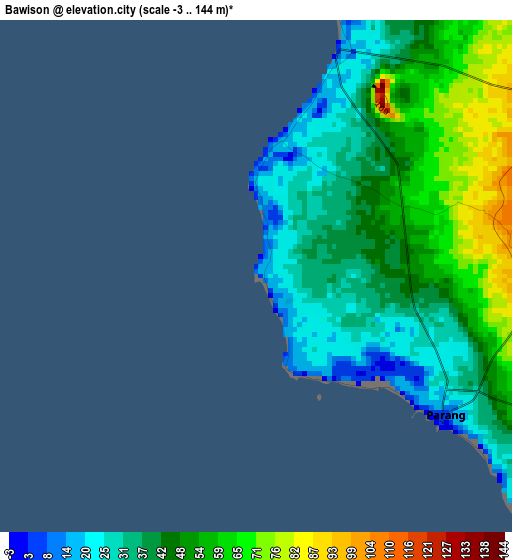 Bawison elevation map