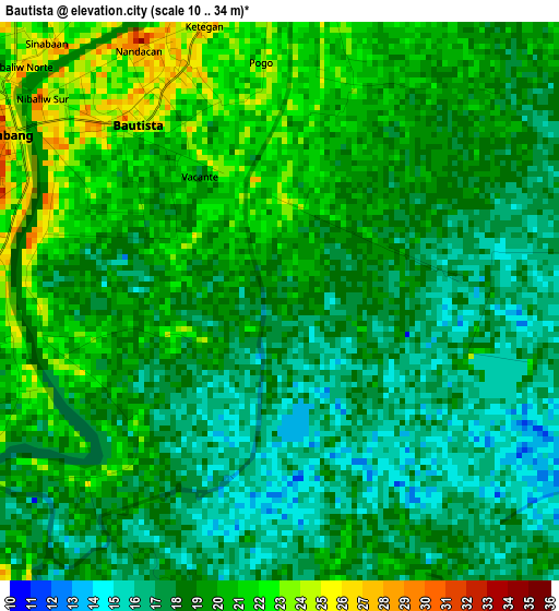 Bautista elevation map