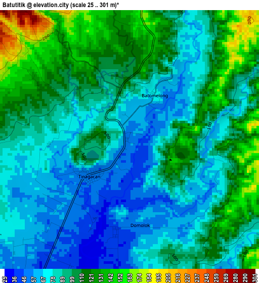 Batutitik elevation map