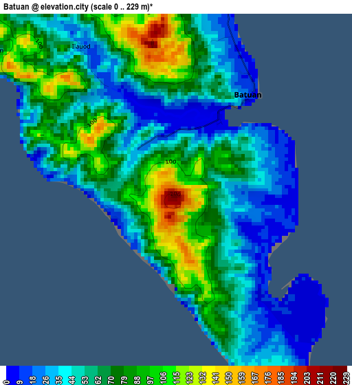 Batuan elevation map