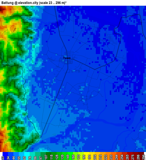 Battung elevation map