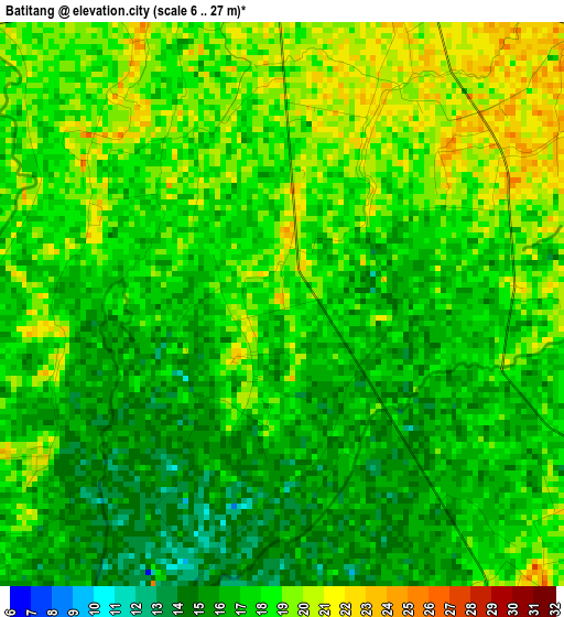 Batitang elevation map
