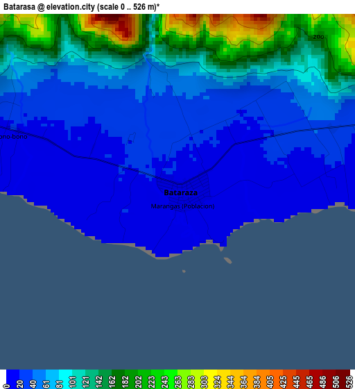 Batarasa elevation map